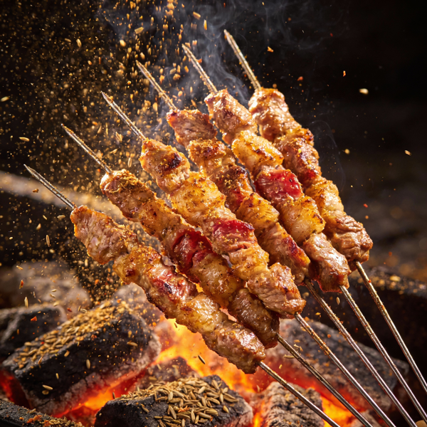 炭火烤羊肉串