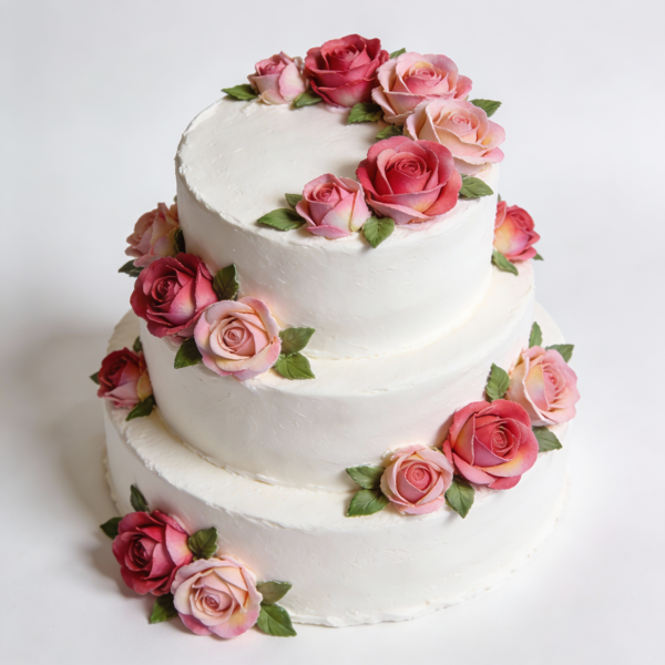 玫瑰花裱花蛋糕