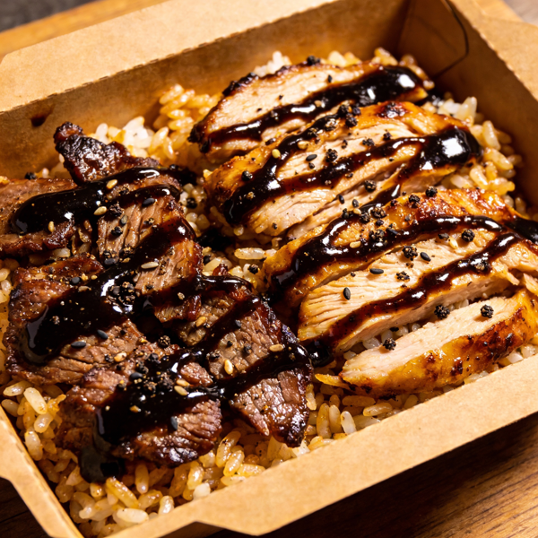 孜然风味烤肉拌饭